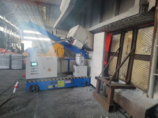 알루미늄 용탕 노 가스 제거 공정을 위한 HDR-2 회전식 플럭싱 주사기 기구