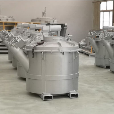 용량 1200kg 용량 은색의 용조 공장에 사용되는 용광 알루미늄 전송 캔들