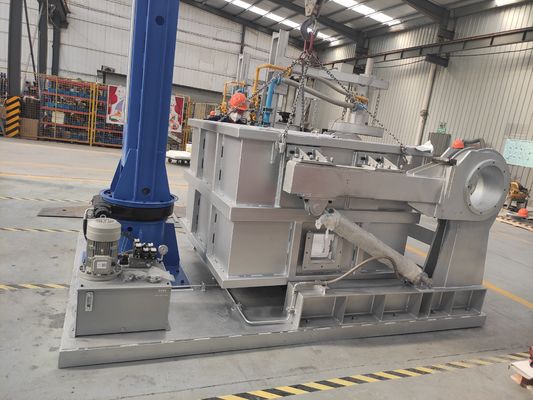 알루미늄 용해용 직선 회전 디가스화 장치 0 1200°C 온도 범위 차원 1200×800×1500mm 고효율 가스 제거 내구성 강철 건설