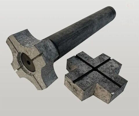 고온 저항성, 열 충격 저항성 및 자기 윤활성으로 회전 플럭스 주입기에 사용되는 그래피트 로터 샤프트