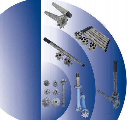 알루미늄 탈가스용 90mm 직경 및 950mm 길이의 항산화 흑연 로터 및 회전 플럭스 주입기