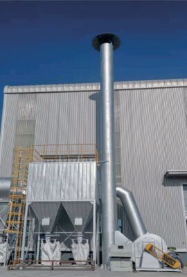 친환경 카트리지 집진기, 대풍량, 높은 분진 제거 효율, PLC 제어 시스템