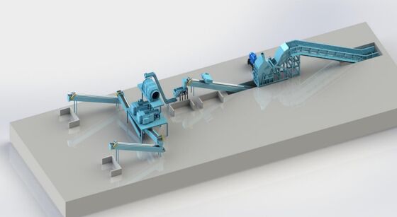 415V ± 10% 전원 공급 및 중앙 제어 시스템으로 시간당 5 톤의 폐기물 알루미늄 재활용 라인