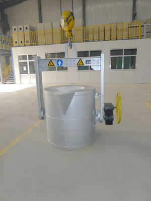 600KG 파운드리 쏟아지는 용융 알루미늄 이송 국자 지게차 기본 크레인 걸이