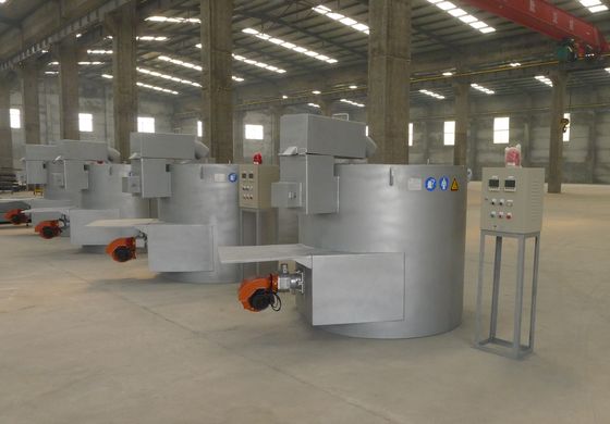 녹는 알루미늄 합금 ISO9001를 위한 NG 가스 0.30MPa 알루미늄 도가니 로