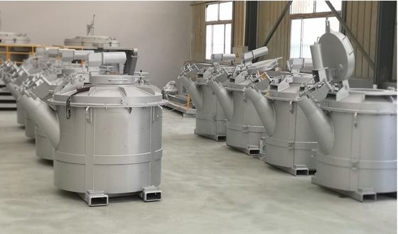 용융 알루미늄 이송 래들, 최적의 주입 제어를 위해 강철로 보강된 래들 립